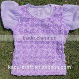 Wholesale Baby Hot Pink Rosette Tank Tops Pettitop Toddler Lace Shirt thumbnail-4