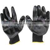 GZY 2016 Wearproof and High Oilproof Lightweight Black Nitrile Gloves