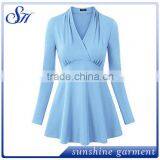 Latest V-neck Tops Women Long Sleeve Hot Selling Styles for Women thumbnail-4