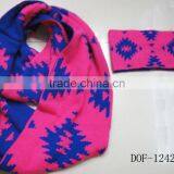 Fashion Hot Crochet Acrylic Designer Geometrica New Arrival Knitted Hair Band Scarf thumbnail-3