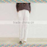 2014 Fashion Hot Selling Ladies White Cotton Pants thumbnail-1
