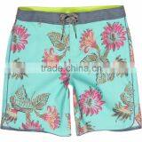 Boardwalk Mens Loose Board Short With Liner Allover Floral Print Classic Appeal Swimming Trunk Custom Beachwear Blended Fabric thumbnail-2