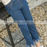 Zm35704a Fashion Kids Ruffle Denim Jeans Pants Girls Tight Trousers thumbnail-3