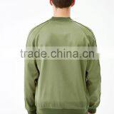 2017 Oem Fashion Custom Embroidery Logo Long Sleeve Army Green Men 100% Polyester Bomber Jacket thumbnail-4