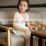 COOL KID ZONE lovely white chiffon children suit girl child garment