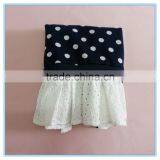 Wholesale 100% Cotton Girls Dot t Shirt Navy Background White Dot t Shirt Children Casual Wear thumbnail-4