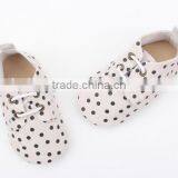 Polka Dots Prints 100% Handmade Skidproof Baby Oxford Shoes thumbnail-2