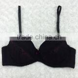 Fashion New Design Sexy Purple and Black Sexy Fancy Bra Panty Set thumbnail-2
