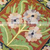 Kashmir Embroidered Throw Pillow Square Designer Decorative Floral Cushion Cover thumbnail-3