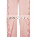 High Quality Custom Made Ladies Wearing Wholesale Silk-Blend Satin Pajama Decorated With Lace thumbnail-2