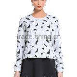 100 Cotton Full Printing Jersey Crewneck Women's Hoodies & Sweatshirts thumbnail-1