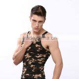 95% Cotton Men's A-shirt Tank Top High Quality Camouflage Tank Top for Man V-1a thumbnail-1