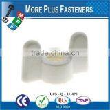 Made in Taiwan Black Domed Hexagonal Natural Finish Nylon Jam Plastic Jam Wing Nut thumbnail-6