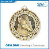 Arts and Gifts Gymnastics Gold Silver Bronze Running Medal