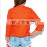Outdoor Fashion New View Ladies Bright Orange Tweed Blazer Jacket thumbnail-6