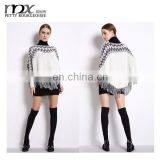 2016 Autumn Latest Fancy Tops Wool Sweater Design for Girls Cashmere Poncho thumbnail-1