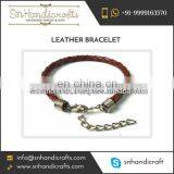 Latest Attractive Design Braided Leather Bracelet at Low Price
