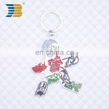Cheap Custom Soft Enamel Colorful Knitted Doll Metal Keychain