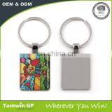 Factory Supply CMYK Printed With Epoxy Metal Keychain thumbnail-5