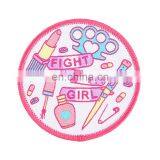 Fashion Pink Cute Lipstick Cosmetics Embroidery Patches for Girls thumbnail-1