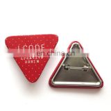 China factory wholesale customized printed Oval Shape /heart shape /triangle Pin Button Badge