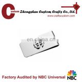 custom 3D logo silver money clip metal money clip wholesale