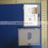hard pvc clear plastic id card case holder in horizontal shape