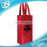 CUsotm red green silver gold foil metallic non owven wine tote bag