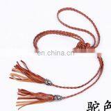 High Quality Beaded Tassel Waist Belt Wiht Artistic Leather Weave Belt thumbnail-4