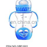 250ml Love wide mouth PP bottles with straw handles the bulge imitation milk feeling silicone pacifiers
