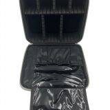 Makeup Travel Case With Adjustable Dividers Marble Makeup Organizer Train Case for Women Portable Cosmetic Bags Green Geometric thumbnail-5