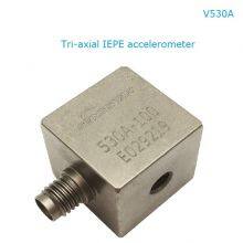 V530A Miniature Tri-axial IEPE Accelerometer,vibration Sensor