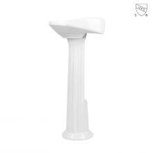 CUPC Bathroom 30 Inches 77cm Rectangle Ceramic Pedestal Sink With Backsplash thumbnail-4