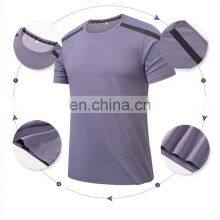 Plues Size New Style Ice Silk Quick Dry Breathable Men's Sports Gym Shirt Workout Training Fitness High Quality Short Sleeve Tee thumbnail-3