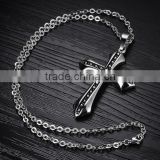 Classic fashion men cross charms pendants necklace include stainless steel chain paypal accept