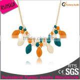 High Trendy Design Elegant Alloy Jewelry Multi Colored Necklace thumbnail-2