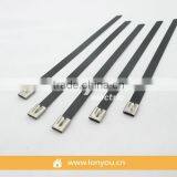 Coated Ball-Lock Stainless Steel Cable Ties 16.0MM Wide thumbnail-2
