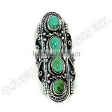 Turquoise Gemstone Sterling 925 Silver Nepali Design Handmade Ring Jewelry thumbnail-1