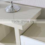 White Corner Wood tv Stand for Flat Screen tv thumbnail-2