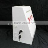 Shenzhen Newest Red Acrylic Donation Box With Lock and Key