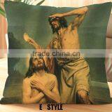 The Classic Scene of Jesus Printed Christian Bible Throw Emoji Massage Euro Pillowcase Decor Home Church Religious Gifts thumbnail-6