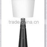 UL Approved Hotel Room UL Listed Wood And Brushed Nickel Table r Stand Lamp With Linen Shade XC-H025 thumbnail-1