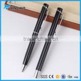 Black barrel ball pen high quality metal promotional ballpoint pen with stainless barrel