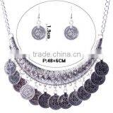 Coin Plate Necklace, Boho Necklace, Bohemian Statement Necklace,Vintage Turkish Coin Necklace,Tribal Coin Necklace thumbnail-3