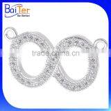 Custom 925 Sterling Silver Created Diamond Infinity Symbol Charm Pendant Necklace Pendant Quality Choice thumbnail-2