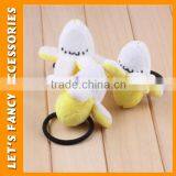 PGHD0369 Hot Sale Plush Banana Hair Clip Elsatic Hair Band Girls Elastic Hair Balls thumbnail-1
