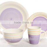 16pcs Stoneware Dinnerware Set With Glazed Color thumbnail-1