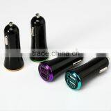 New Design Coloured Usb Car Charger Dual Car Charger Phone