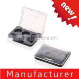 3 Color Black Plastic Empty Eyeshadow Container / Case / Packaging / Box / Packing