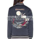 Hot Sell Ladies Apparel Custom Embroidered Bomber Jackets Fashion Apparel Factory China Most Popular Supplier's thumbnail-4
